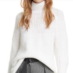 Rag & Bone Joseph Turtleneck Ivory Oversized Merino Alpaca Blend Sweater
